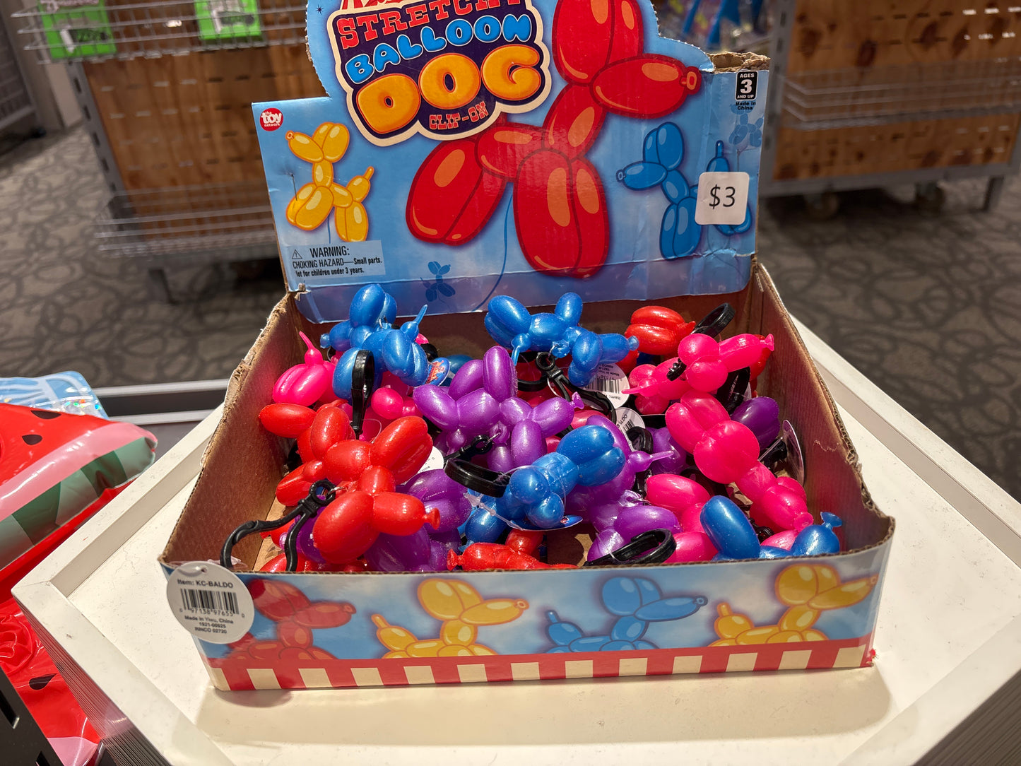2.4" Stretchy Balloon Dog Clip On