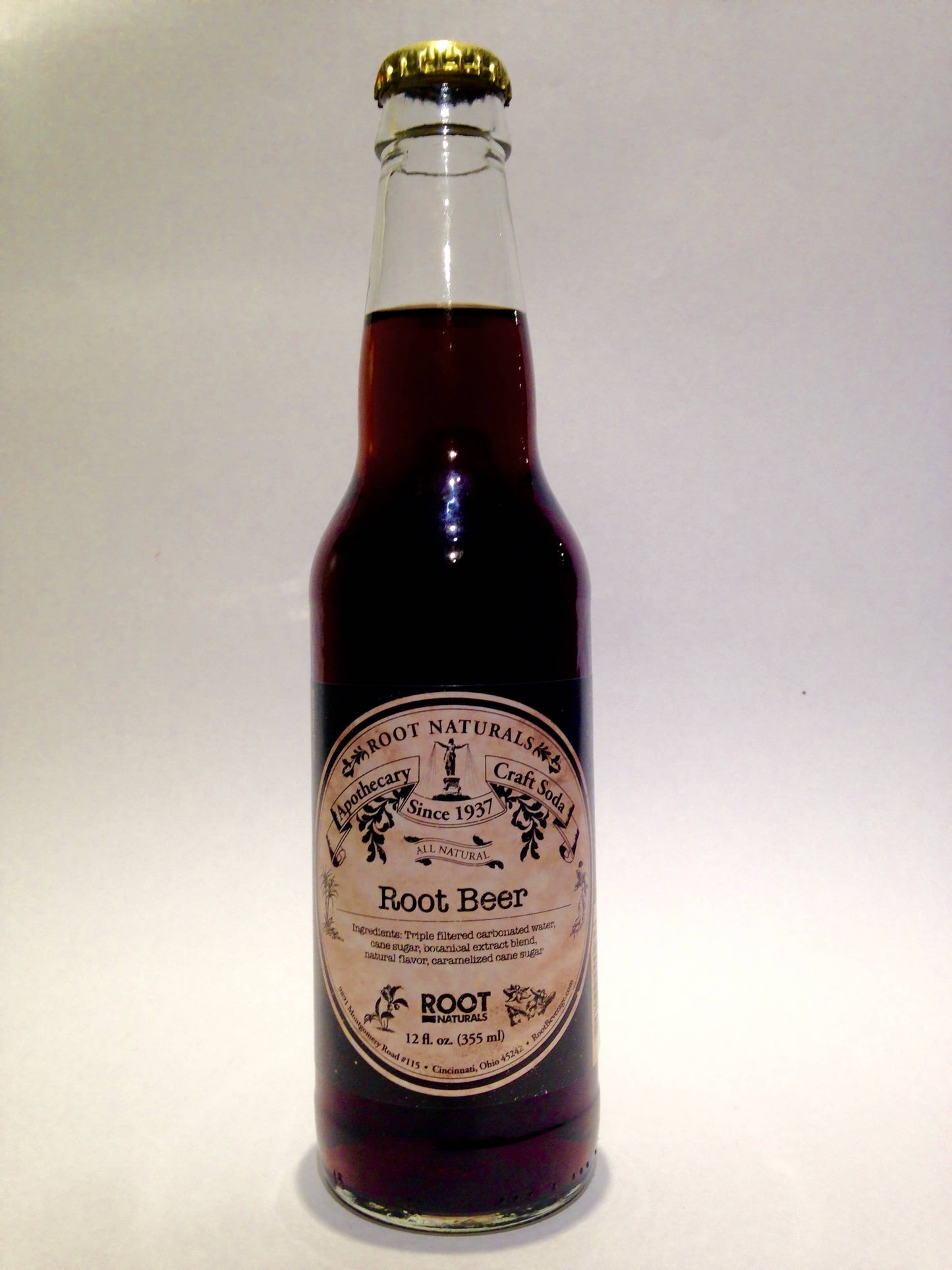 All Natural Apothecary Root Beer, Glass Bottles