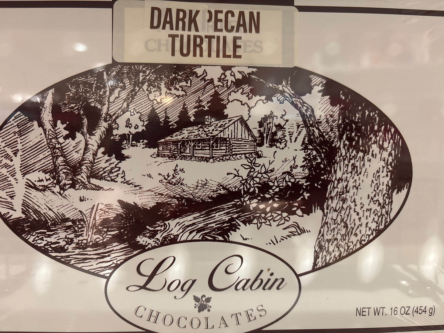 Log Cabin Chocolates - Turtile 16 oz - Lunar Squirrel’s Puntique