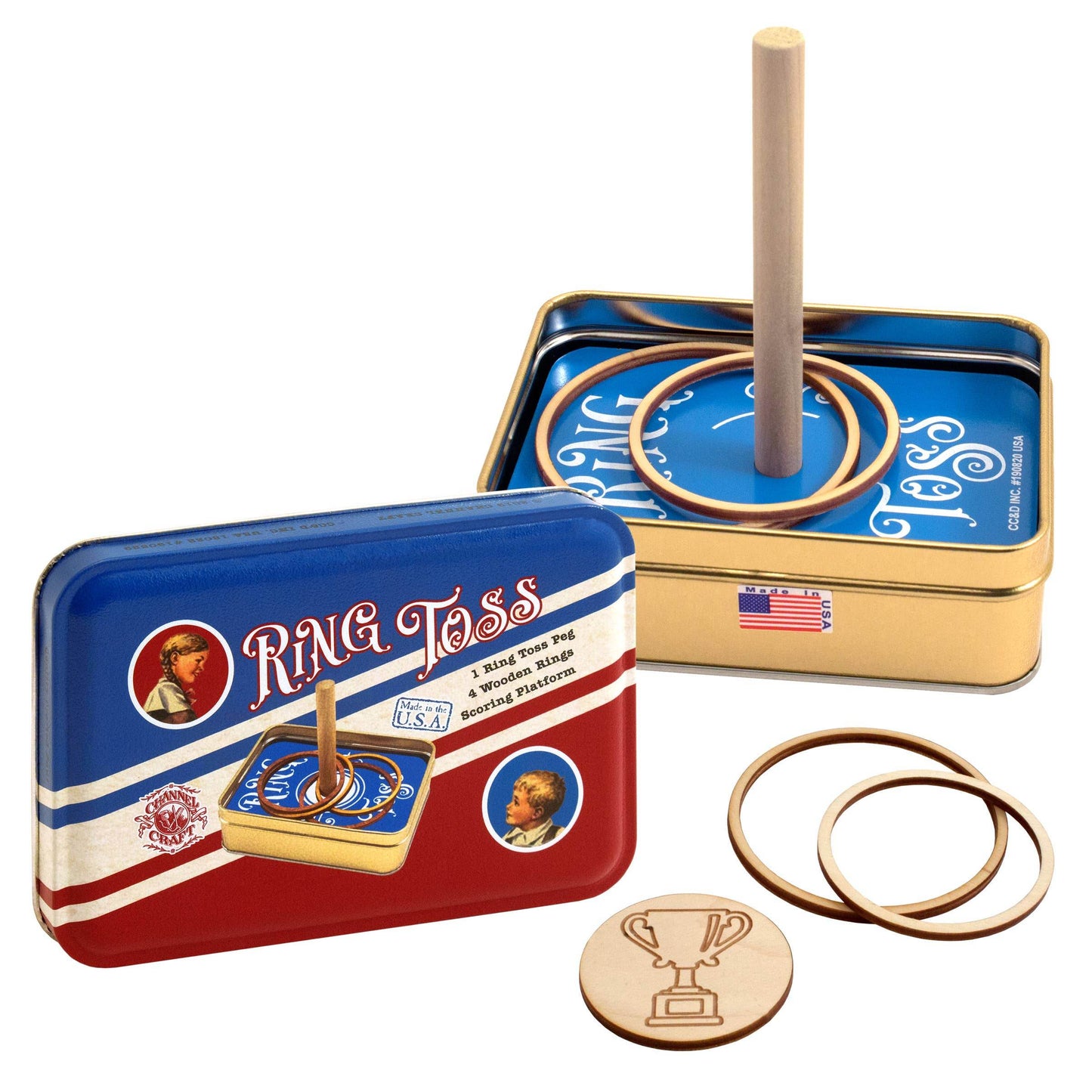 Ring Toss in a Classic Toy Tin - Channel Craft