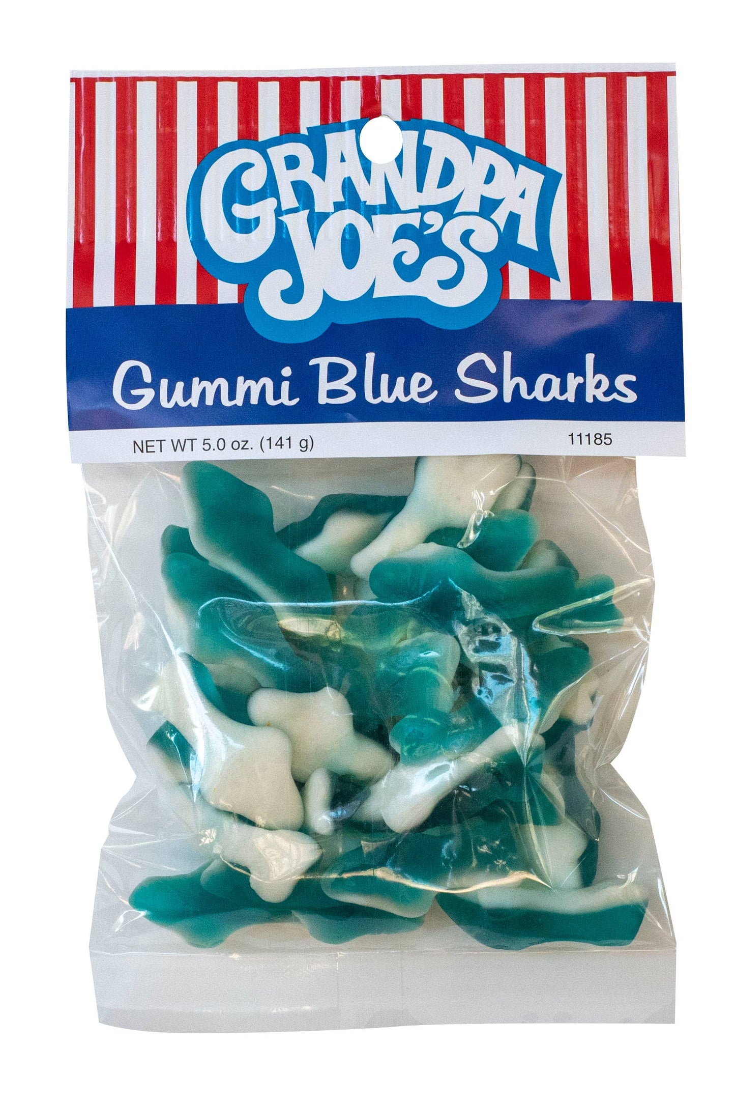 Grandpa Joe's Peg Bags, Gummi Blue Sharks, 5oz