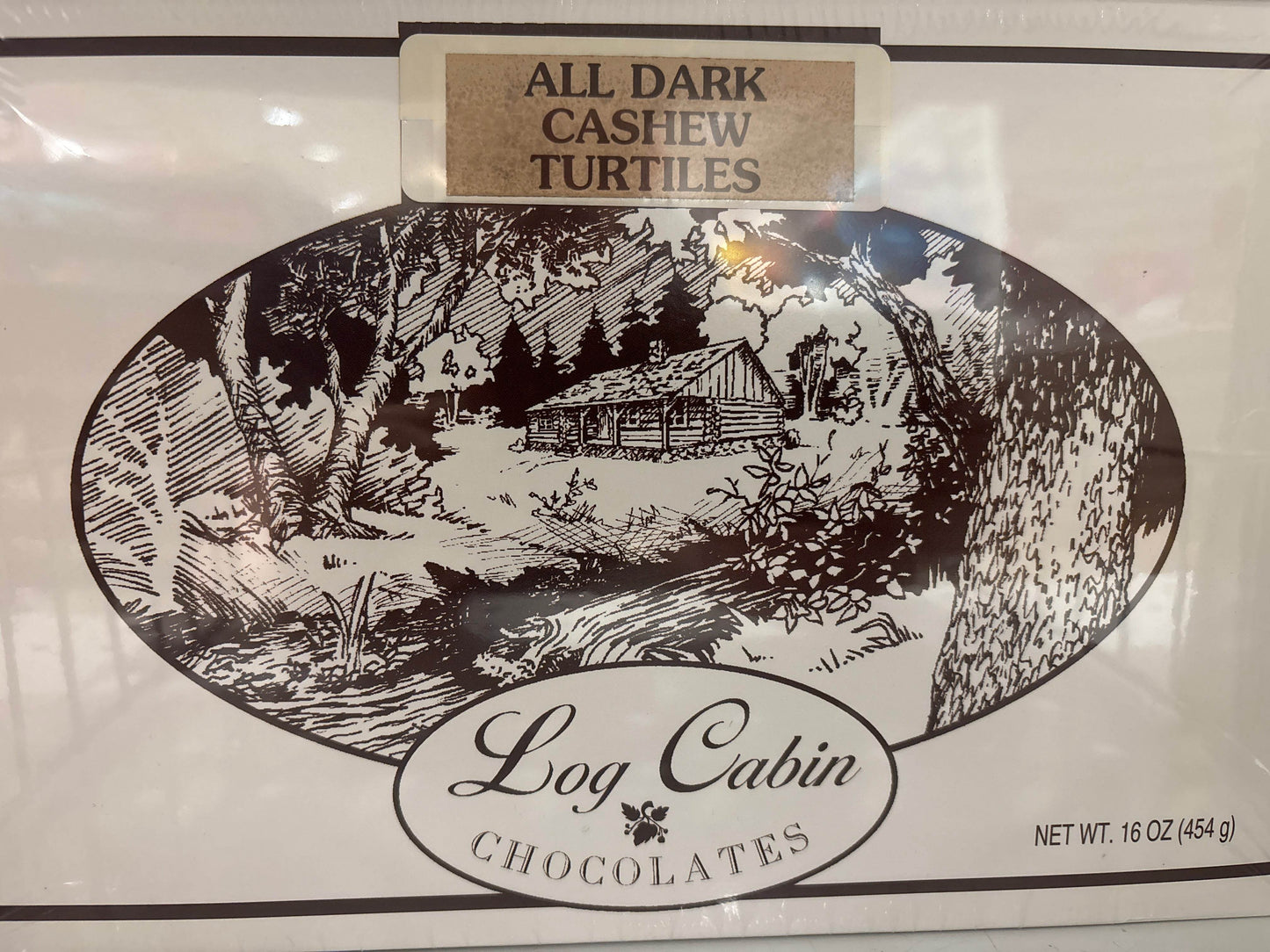 Log Cabin Chocolates - Turtile 16 oz - Lunar Squirrel’s Puntique