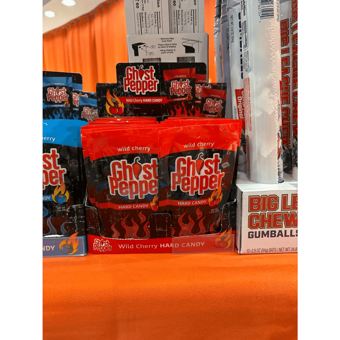 GHOST PEPPER WILD CHERRY HARD CANDY 1.3 OZ PEG BAG - Nassau Candy