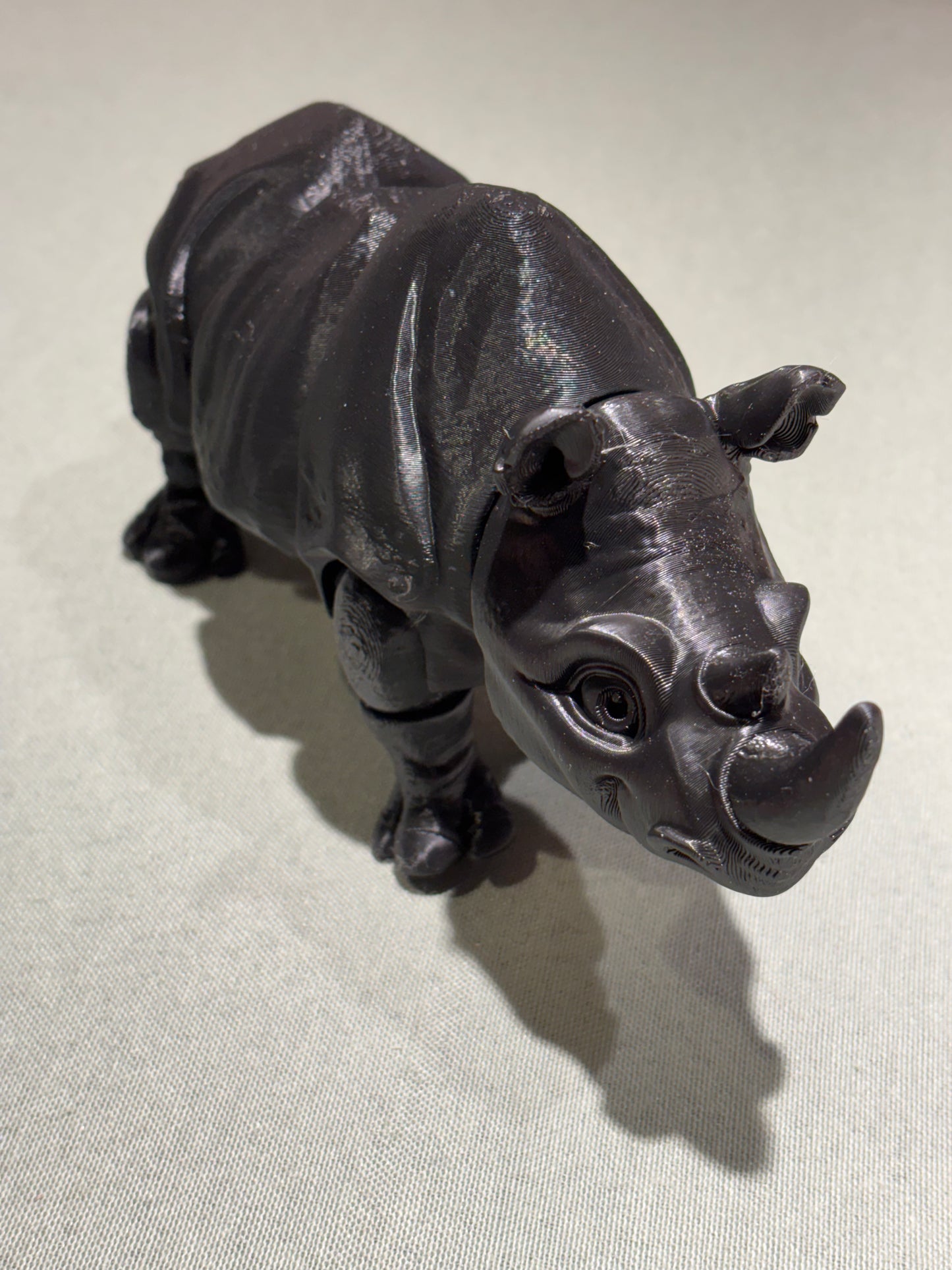 9” 3D printed articulated Rhino