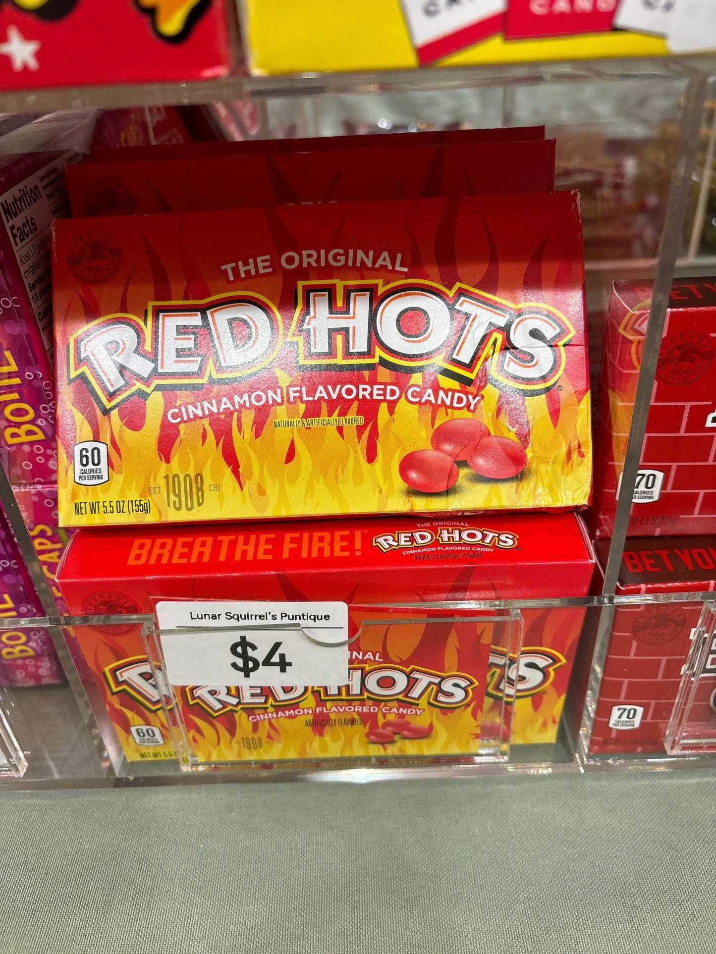 RED HOTS 5.5 OZ THEATER BOX - Nassau Candy