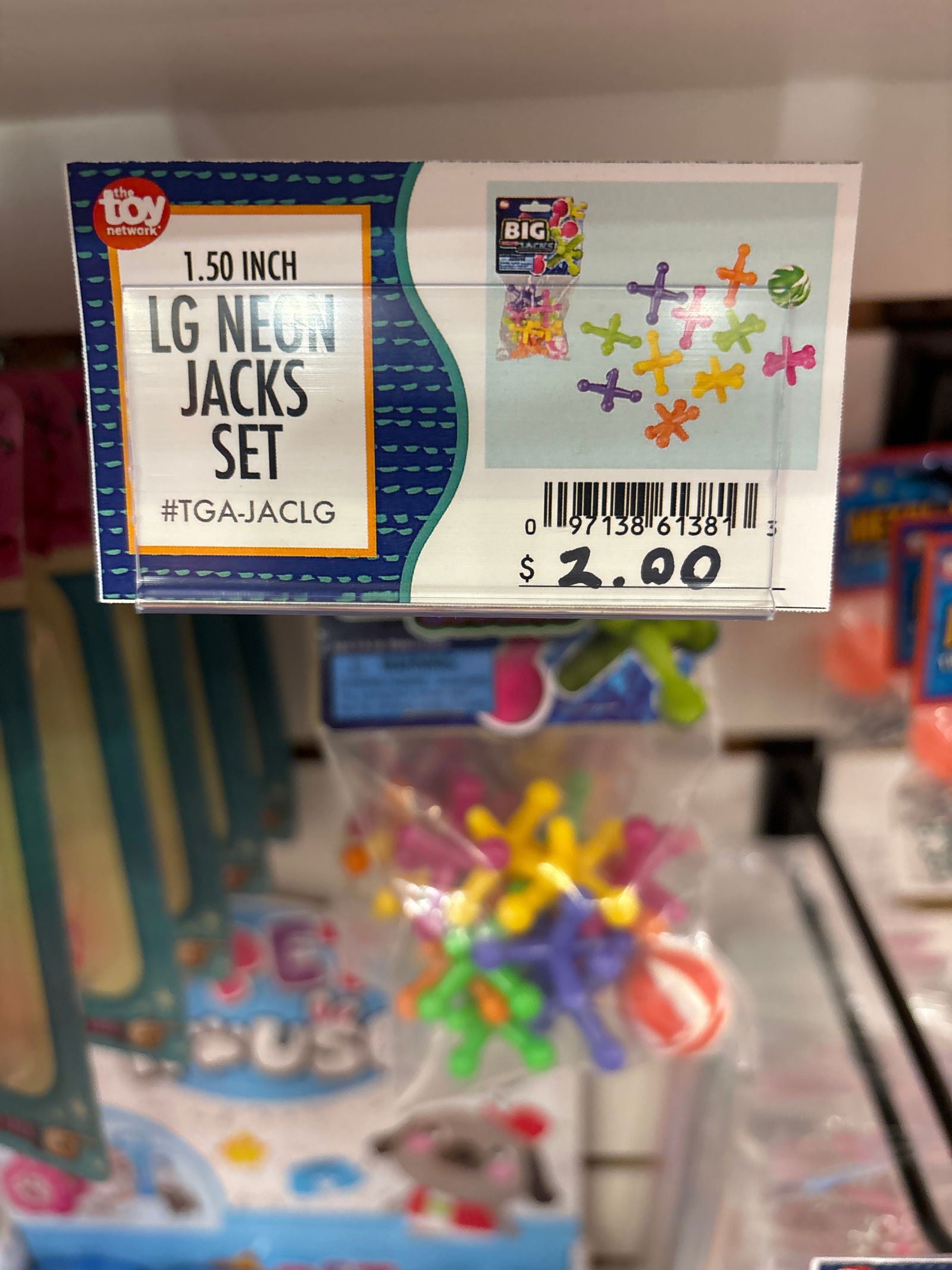 1.5" Large Neon Jacks Set - Lunar Squirrel’s Puntique