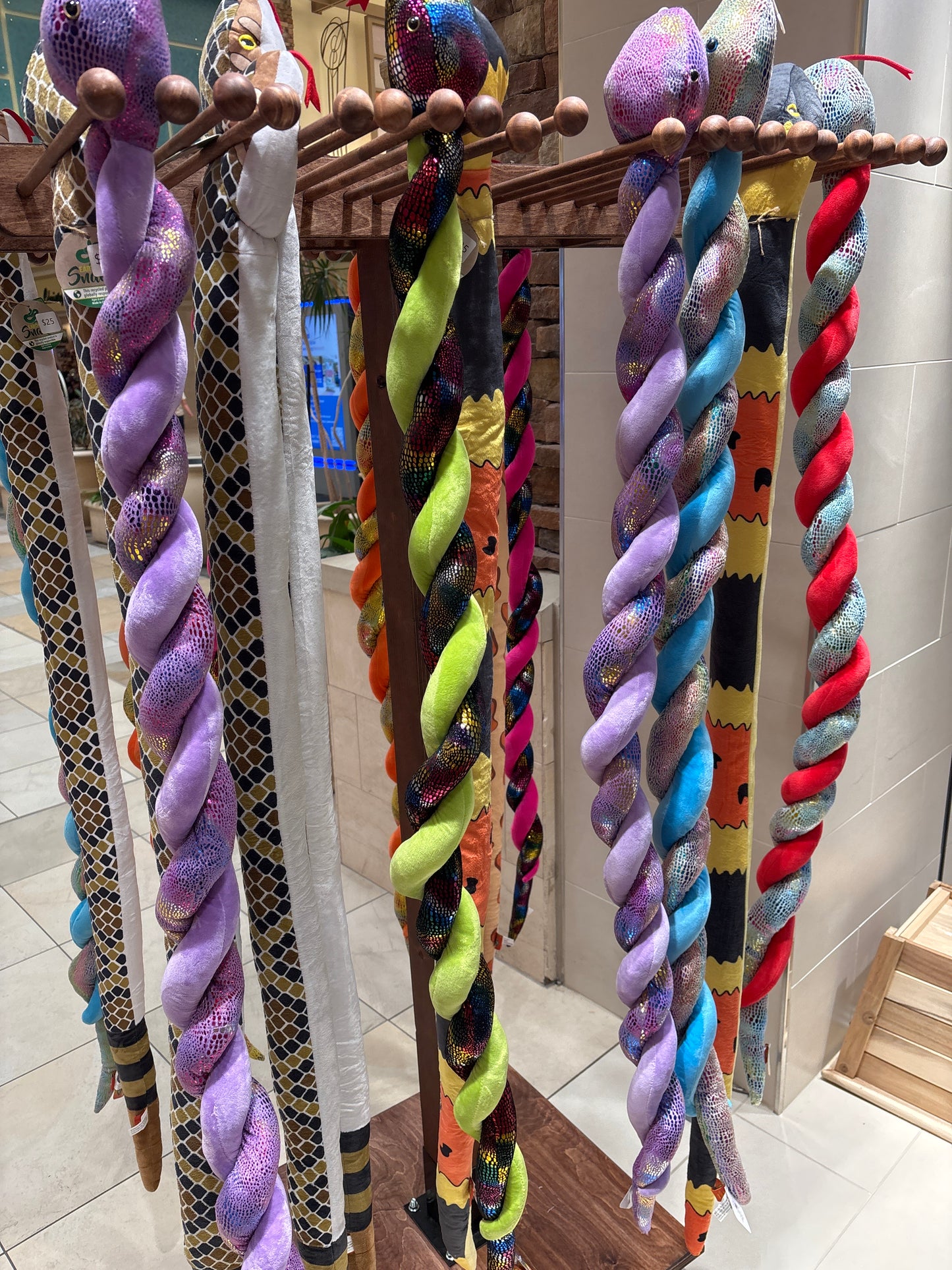 67" Assorted Metallic Snake Plushes