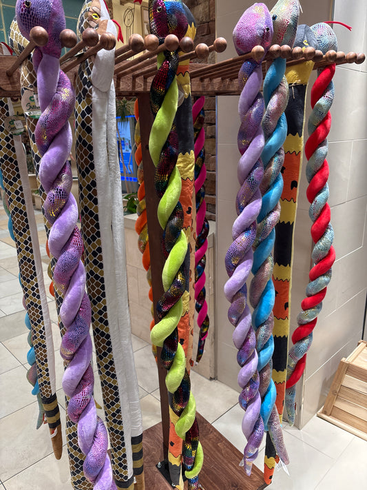 67" Assorted Metallic Snake Plushes