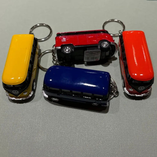 2.5” Diecast Pull Back 1962 VW Bus Keychain - Lunar Squirrel’s Puntique