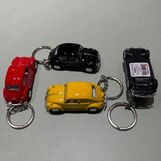 2.5” Diecast Pull Back 1967 VW Classic Beetle Keychain - Lunar Squirrel’s Puntique