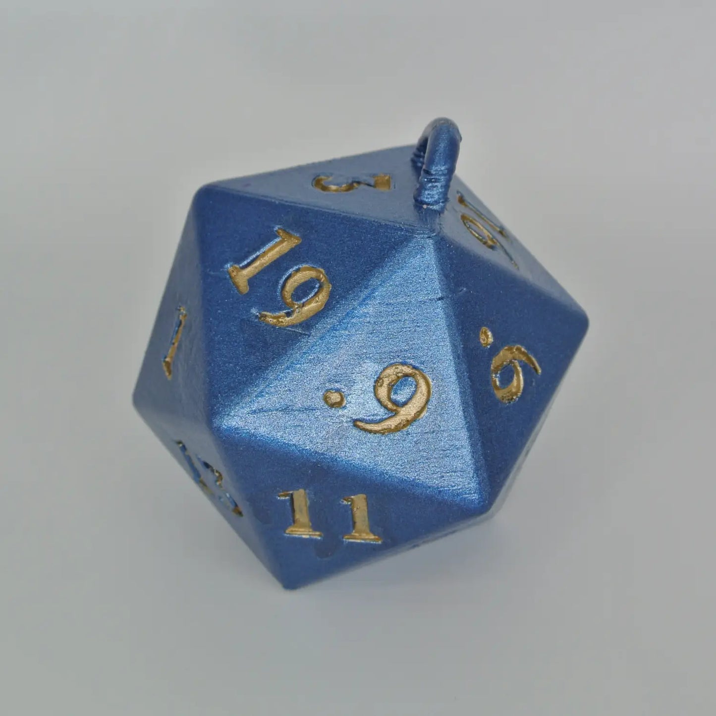 20 sided dice Christmas Ornament - Blue/Gold - Ornaments