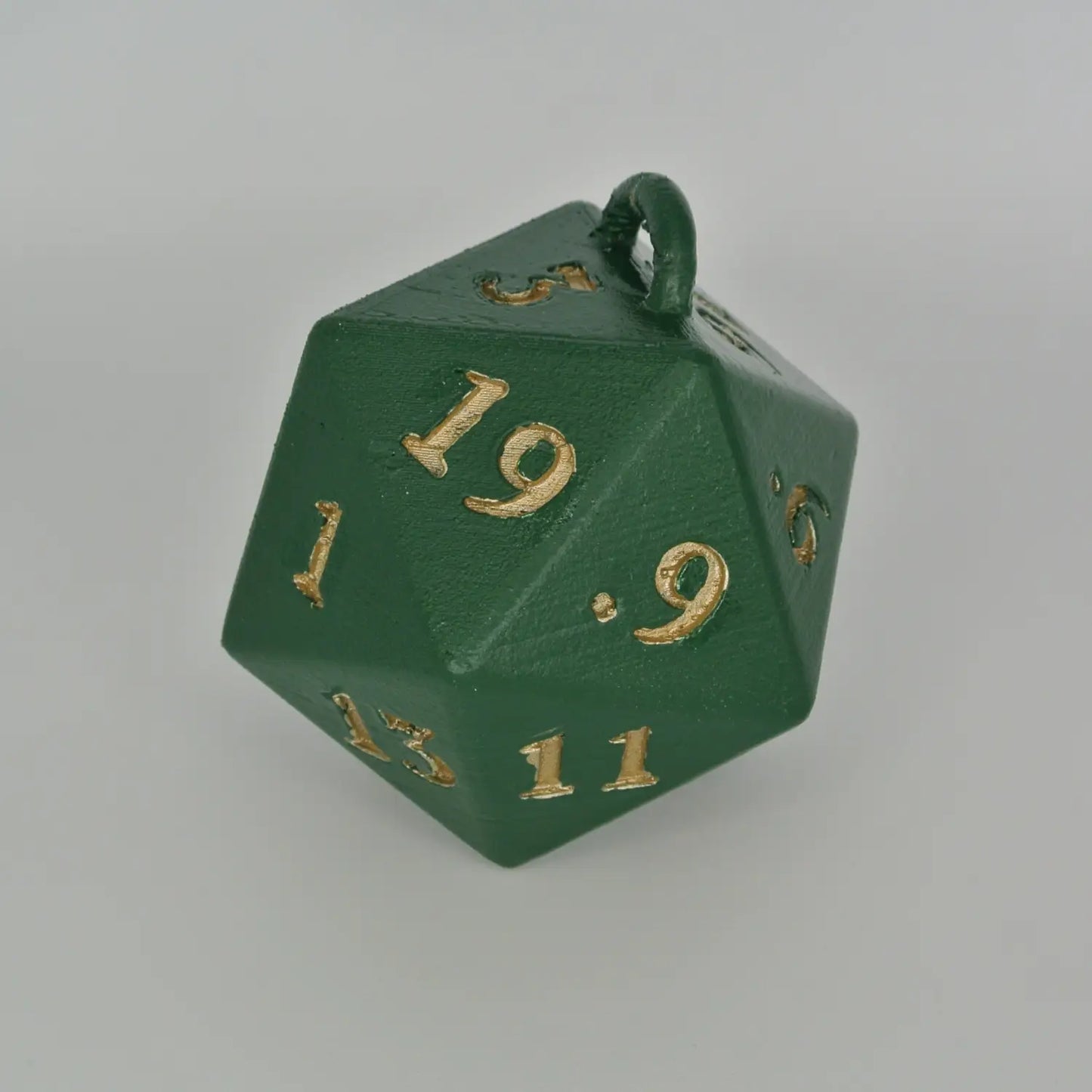 20 sided dice Christmas Ornament - Green/Gold - Ornaments