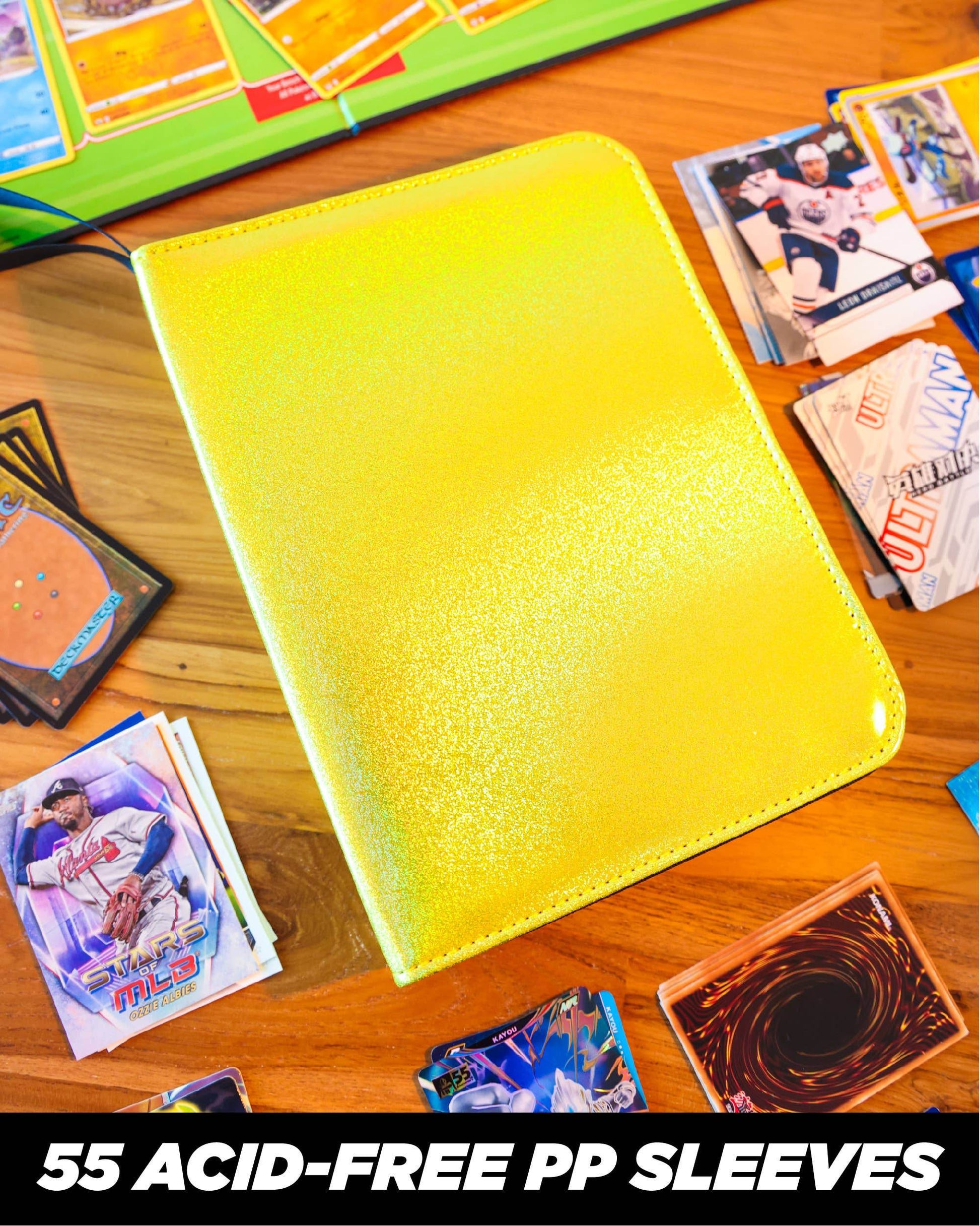 44033: Trading Card Binder | Max (400pcs) | Laser Yellow - Fydelity