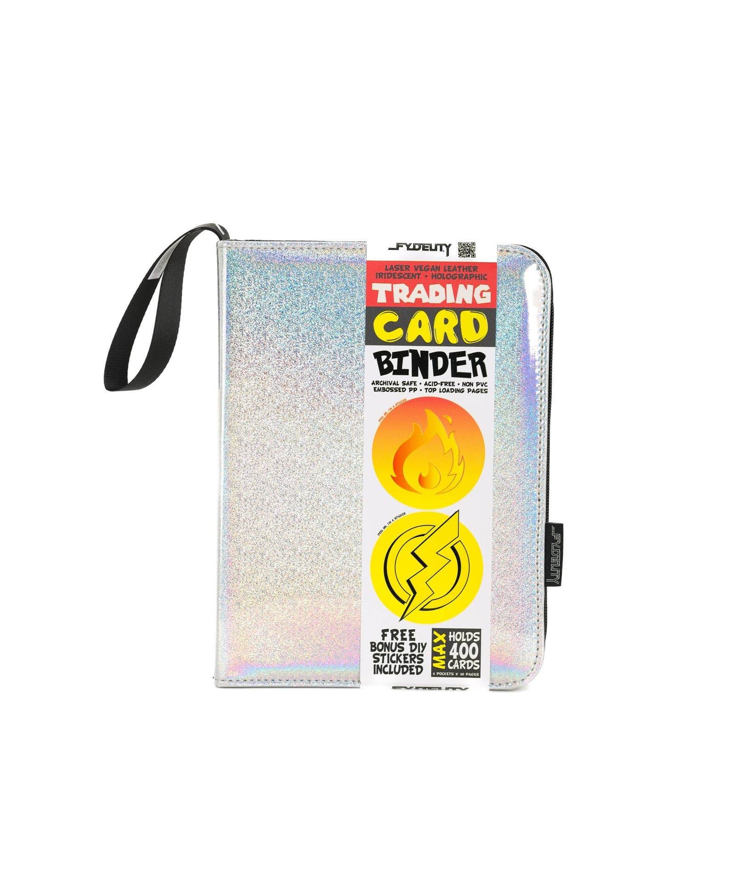 44031: Trading Card Binder | Max (400pcs) | Laser Silver - Fydelity
