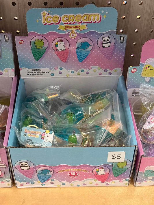 2.5 in Kawaii Animal Ice Cream Liquid Clip on - The Toy Network