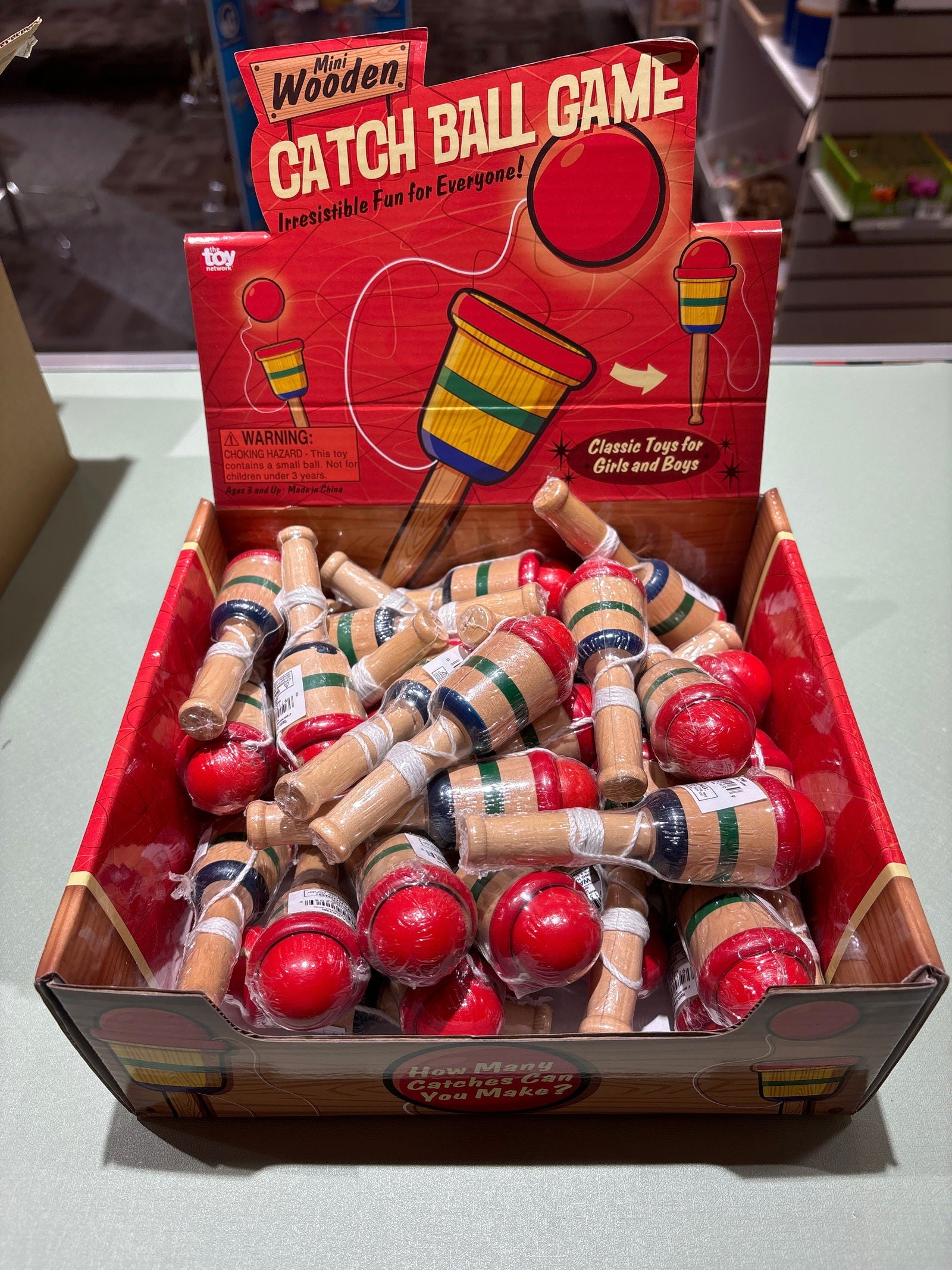 4" Mini Wooden Catch Ball Game - Lunar Squirrel’s Puntique