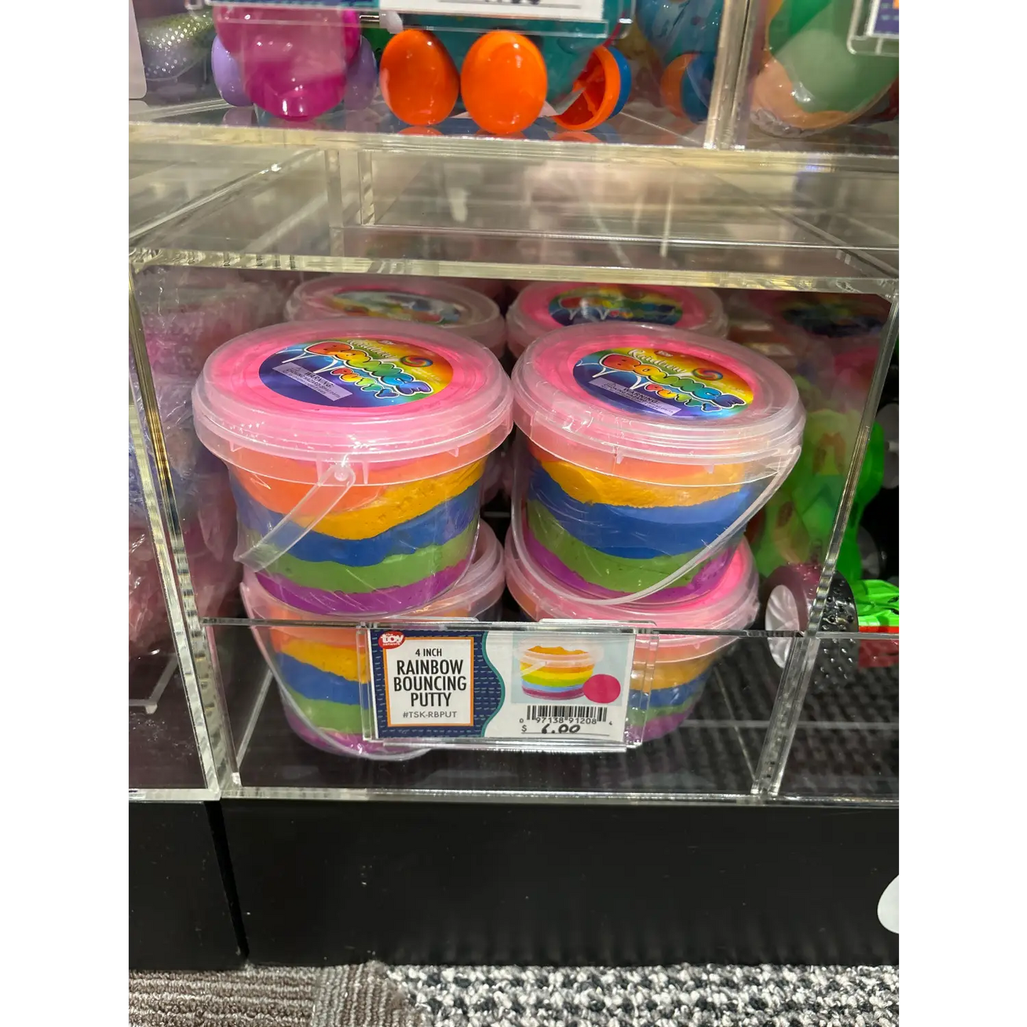 4" X 3" RAINBOW PUTTY - Lunar Squirrel’s Puntique