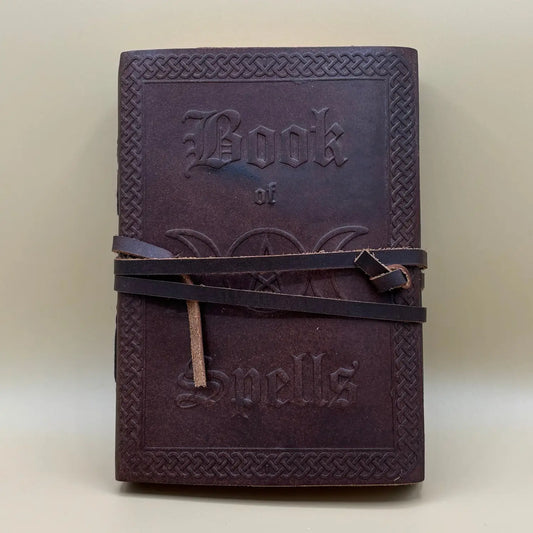 5in x 7in Leather Journal ’Book of Spells’ - LARP Notepad