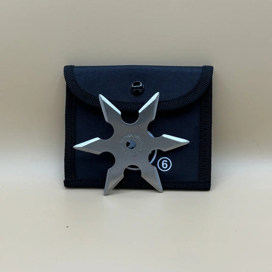 6 Point Silver Throwing Star - Throwing Star