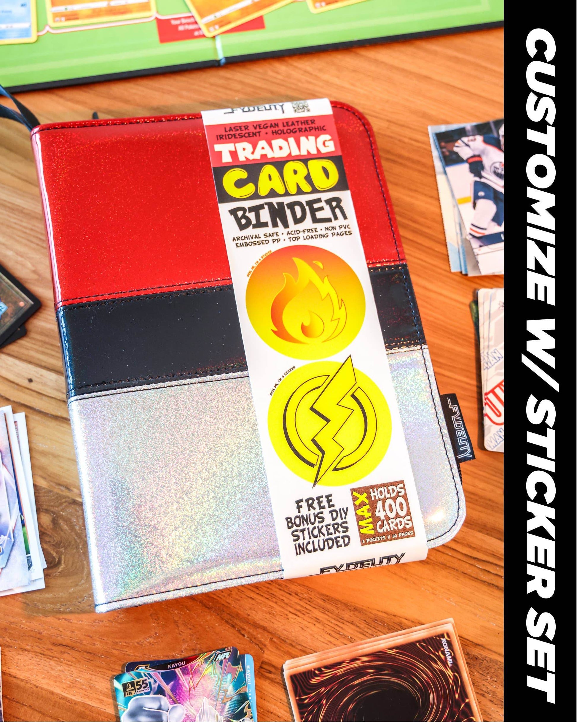 44040: Trading Card Binder | Max (400pcs) | Belt Ball Laser - Fydelity