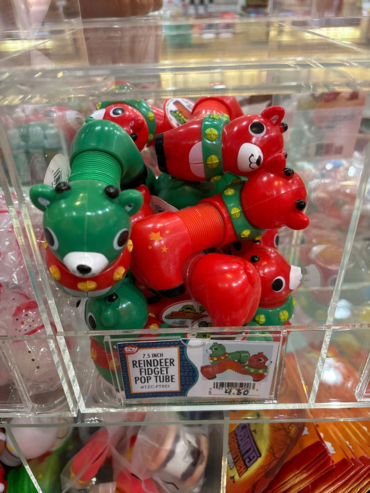 7.5" Reindeer Fidget Pop Tube - Lunar Squirrel’s Puntique