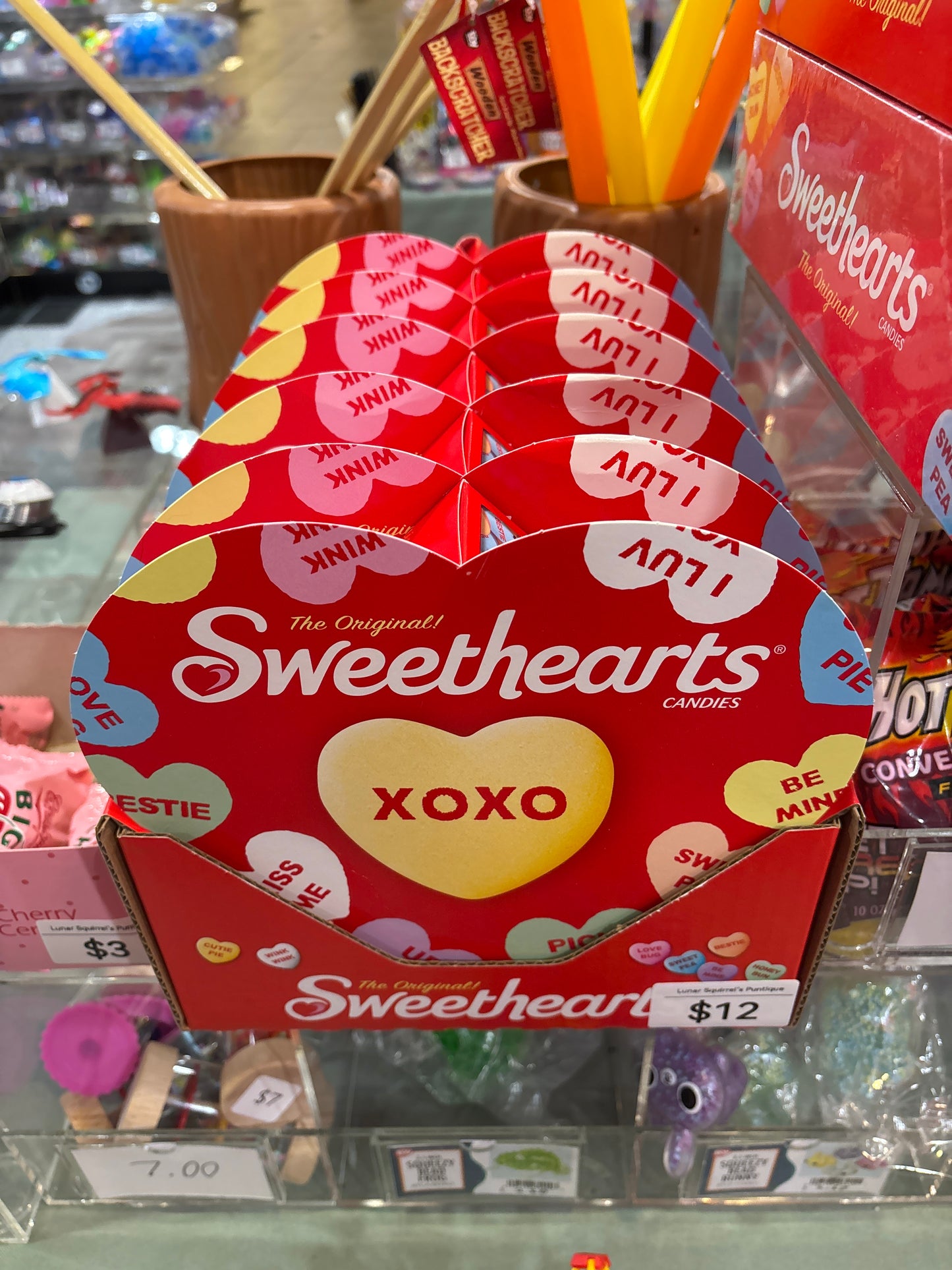 THE ORIGINAL SWEETHEARTS CONVERSATION HEARTS 5 OZ HEART BOX