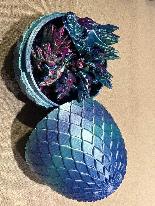 24” 3D printed Dragon and Egg - Lunar Squirrel’s Puntique
