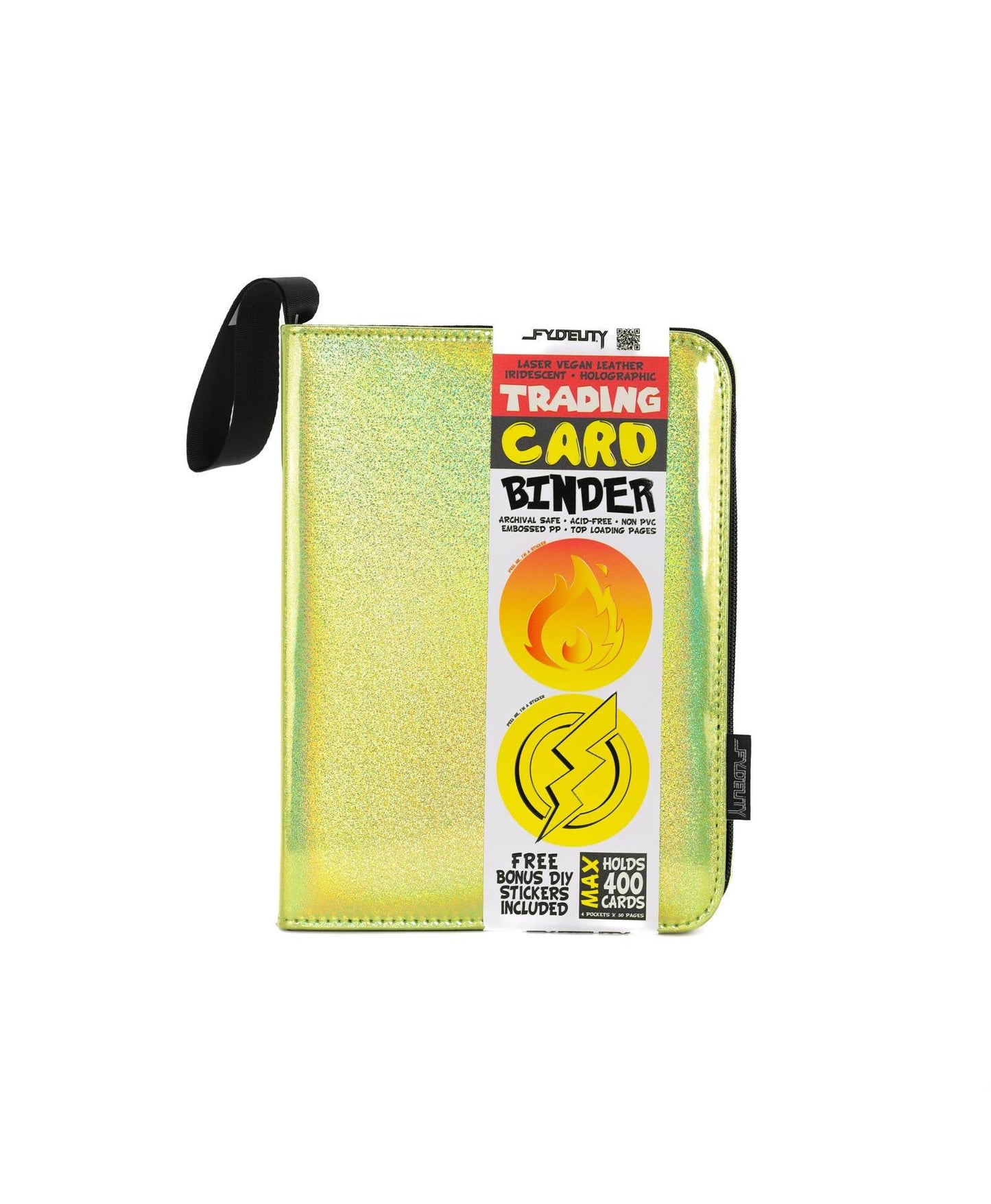 44033: Trading Card Binder | Max (400pcs) | Laser Yellow - Fydelity