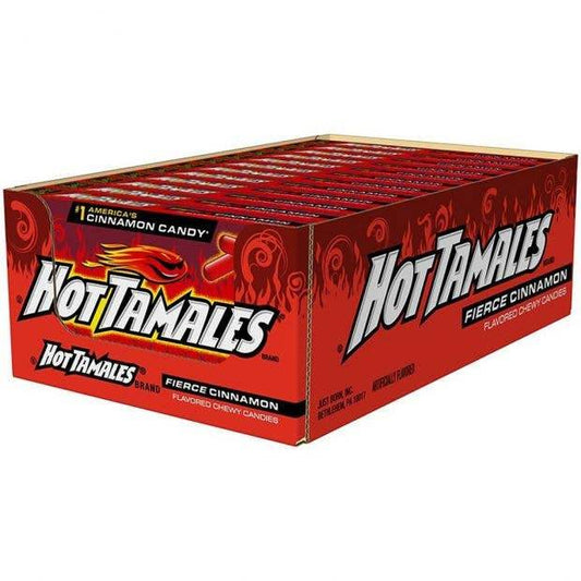 Hot Tamales 4.25oz Theater Box, Fierce Cinnamon Candy - Grandpa Joe's Candy Shop