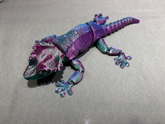 10” 3D printed articulated Gecko - Lunar Squirrel’s Puntique