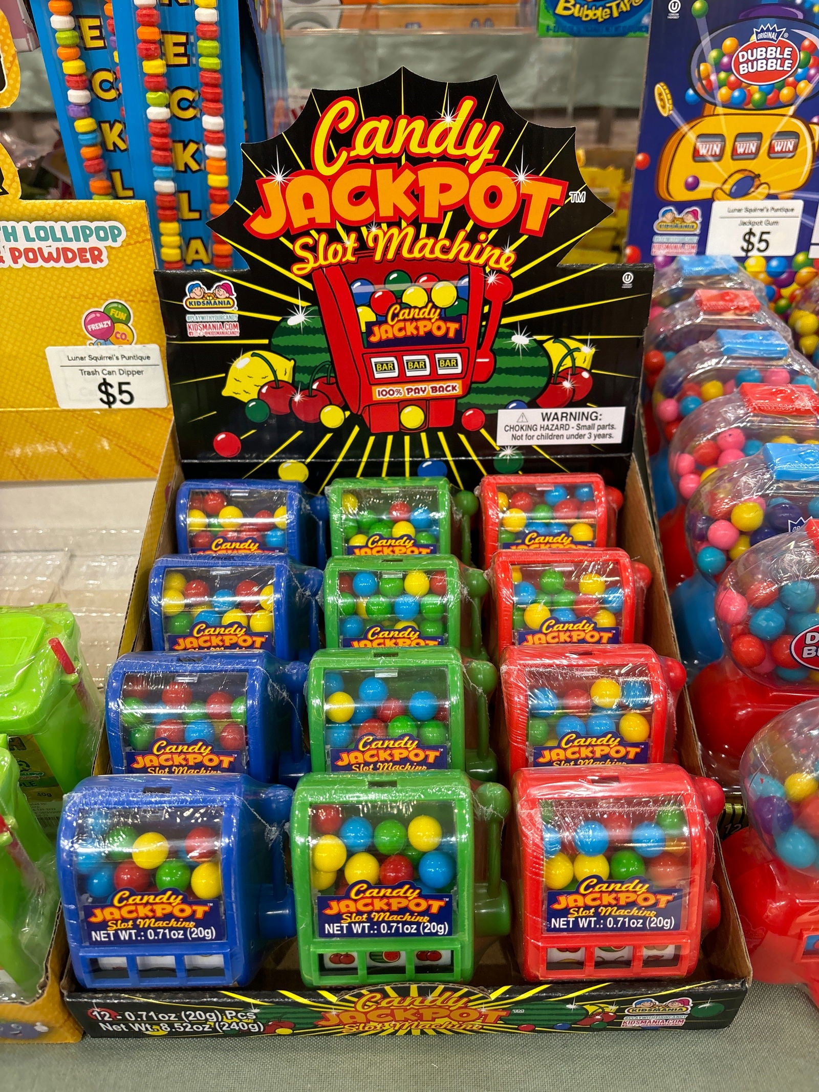 CANDY JACKPOT SLOT MACHINE CANDY DISPENSER - Lunar Squirrel’s Puntique