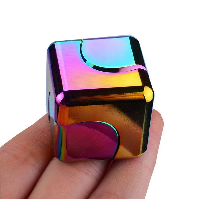 Hot Square Fidget Spinner EDC Toys Metal Rotate Cube Antistress Finger Gyroscope Hand Spinning Vent Adult Kids Desk Game Gifts - Lunar Squirrel’s Puntique