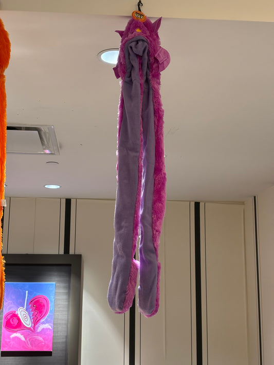 Light-Up Plush Hoodie Scarf Hat 35"