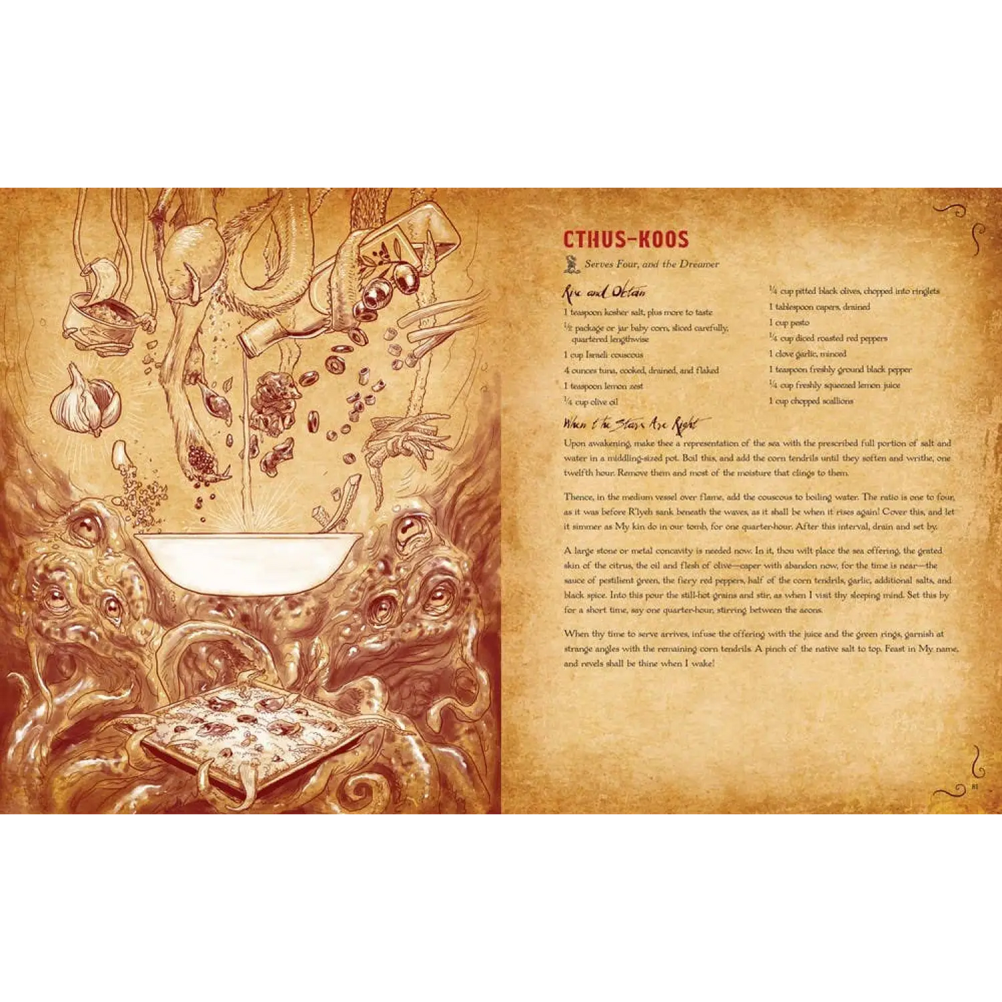 Microcosm Publishing & Distribution - Necronomnomnom: Recipes & Rites from Lore of H. P. Lovecraft - Lunar Squirrel’s Puntique