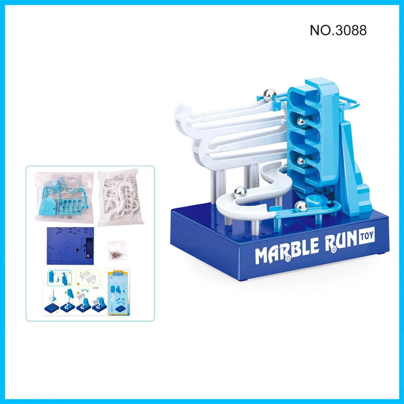 New Building Blocks Electronic Construction Runway Marble Race Track Maze Toy with Music DIY - Lunar Squirrel’s Puntique