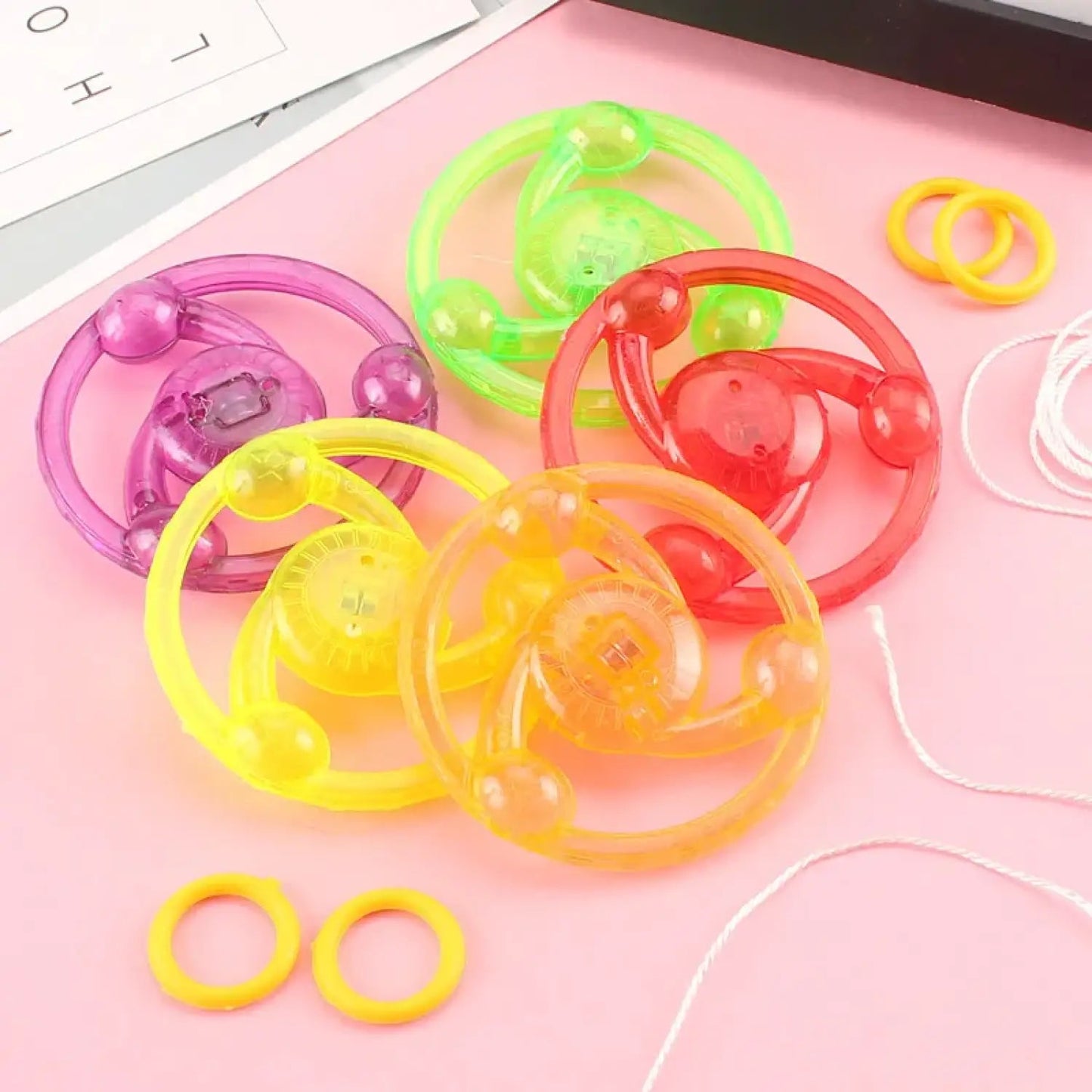 New Luminous Hand Pull Luminous Flashing Rope Flywheel Toy Led Light Toy Novelty Children Flywheel Flash Gyro Gift Toys - Lunar Squirrel’s Puntique