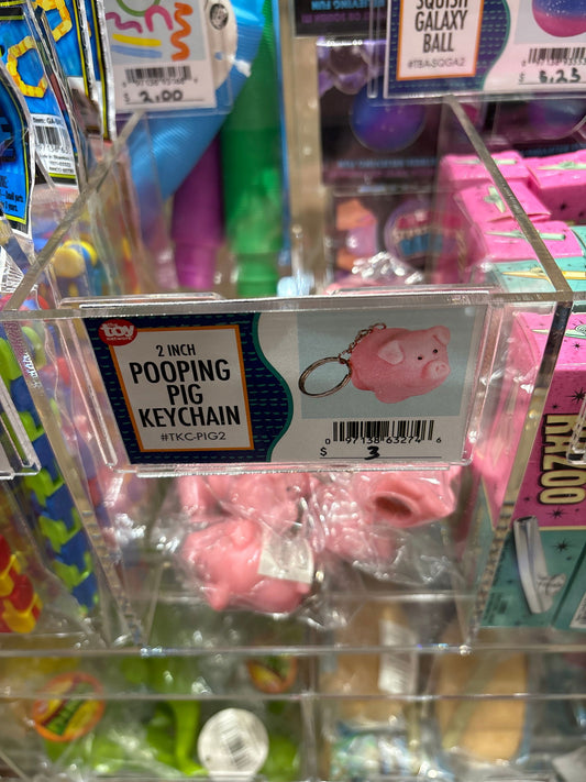 Pooping Pig Keychain - Lunar Squirrel’s Puntique
