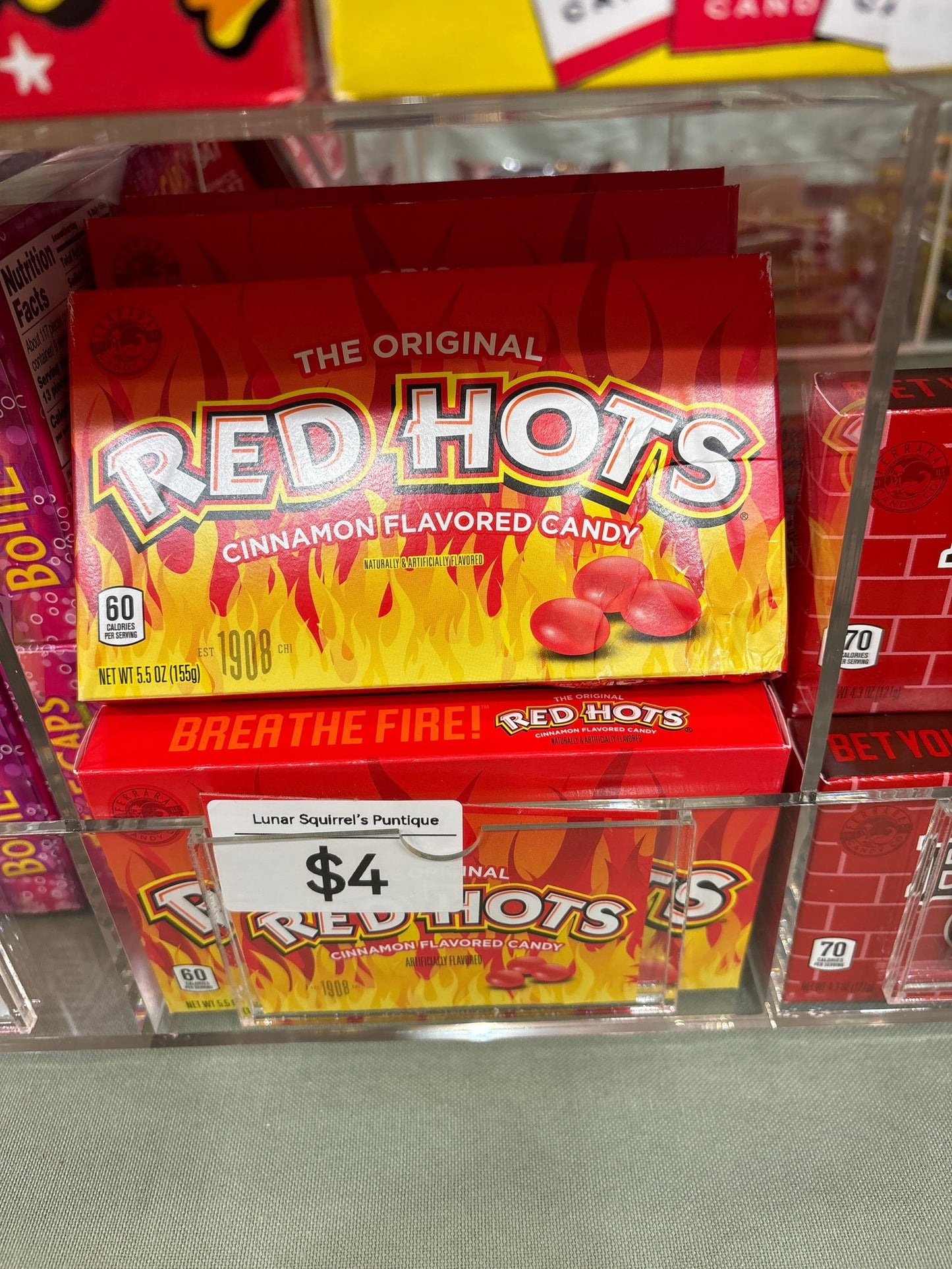 RED HOTS 5.5 OZ THEATER BOX - Lunar Squirrel’s Puntique