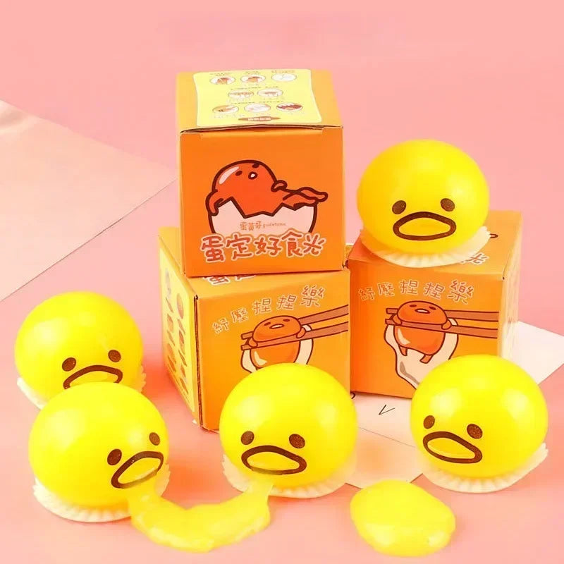 Squishy Puking Egg Yolk Stress Ball With Yellow Goop Relieve Stress Toy Funny Squeeze Tricky Antistress Disgusting Egg Toys