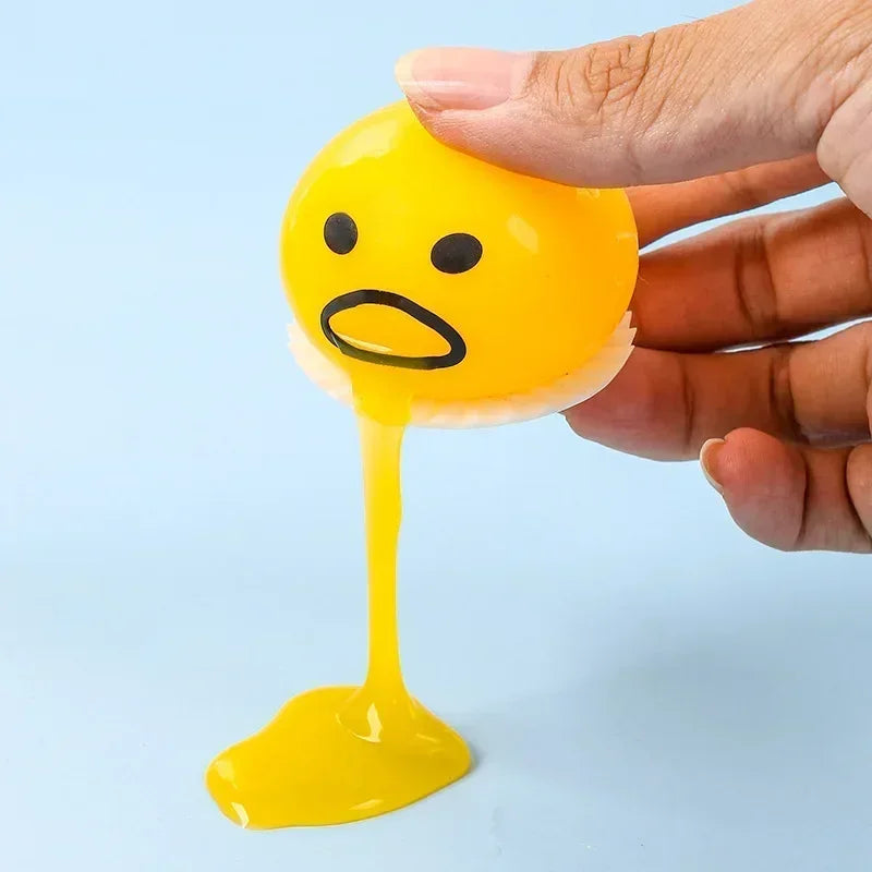 Squishy Puking Egg Yolk Stress Ball With Yellow Goop Relieve Stress Toy Funny Squeeze Tricky Antistress Disgusting Egg Toys