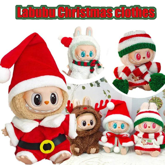 Mini Doll'S Clothes Outfit Accessories For Korea Kpop Exo Labubu Idol V1 V2 Christmas Cookie Man Sweater Hat New Year Clothes - Lunar Squirrel’s Puntique