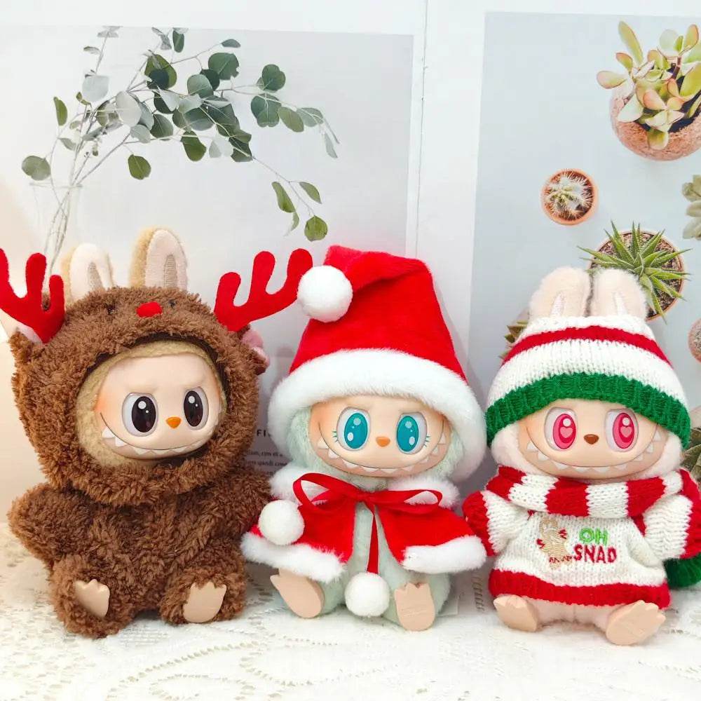Mini Doll'S Clothes Outfit Accessories For Korea Kpop Exo Labubu Idol V1 V2 Christmas Cookie Man Sweater Hat New Year Clothes - Lunar Squirrel’s Puntique