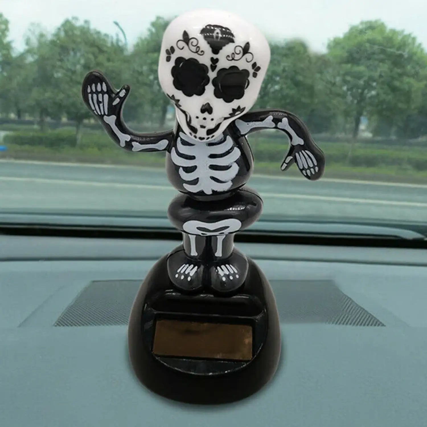 Solar Powered Dancing Halloween Swinging Animated Bobble Dancer Toy Car Decor Boy Girl Handcrafted Gift Birthday Present Party - Lunar Squirrel’s Puntique