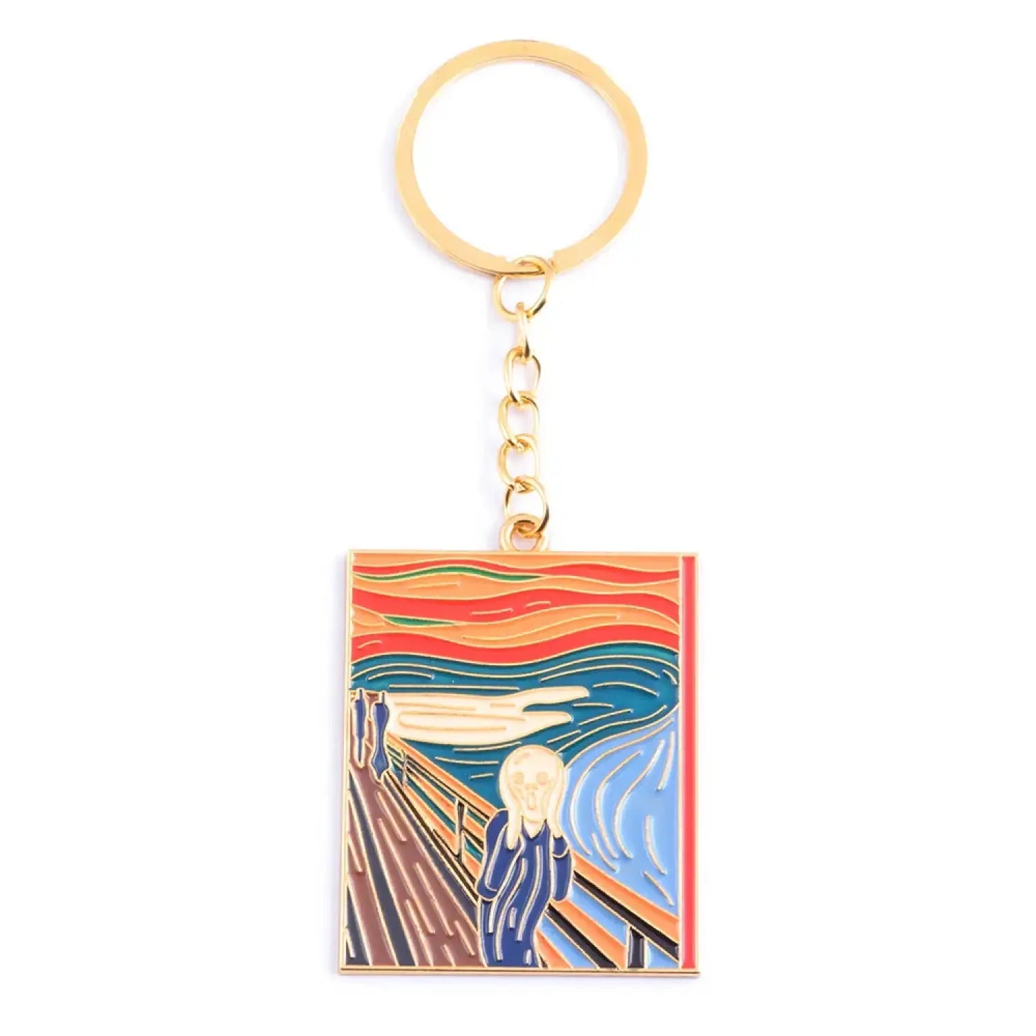 The Starry Night Oil Painting Keychain Van Gogh Art Collection Key Chain for Women Men Car Keyring Jewelry - Lunar Squirrel’s Puntique