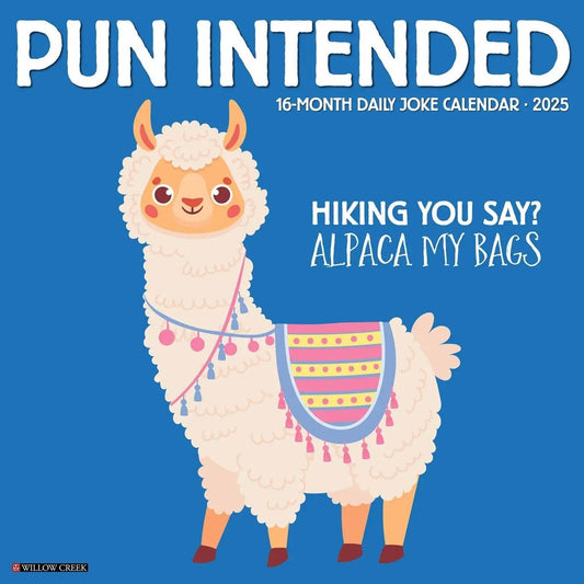 Willow Creek Press & Gifts - Pun Intended 2025 Wall Calendar - Willow Creek Press & Gifts