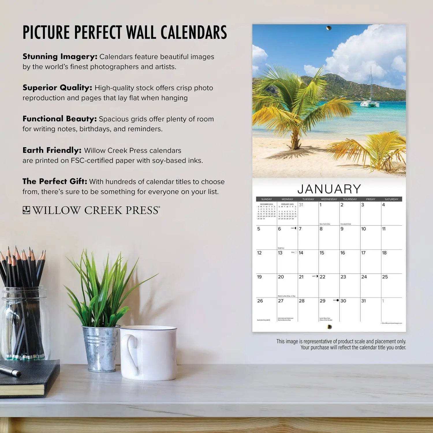 Willow Creek Press & Gifts - Pun Intended 2025 Wall Calendar - Willow Creek Press & Gifts