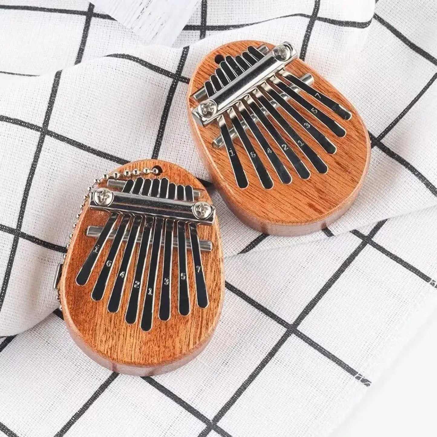 Wood Mini Thumb Piano Musical Toys 8 Tones Portable Beginner Finger Piano Kalimba - Lunar Squirrel’s Puntique