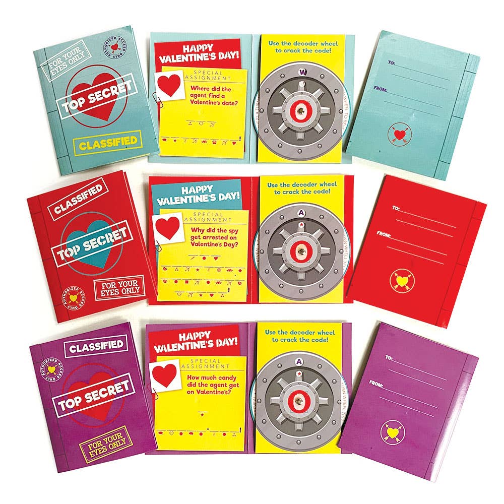 Paper House Productions - Top Secret Decoder Classroom Pack Valentines