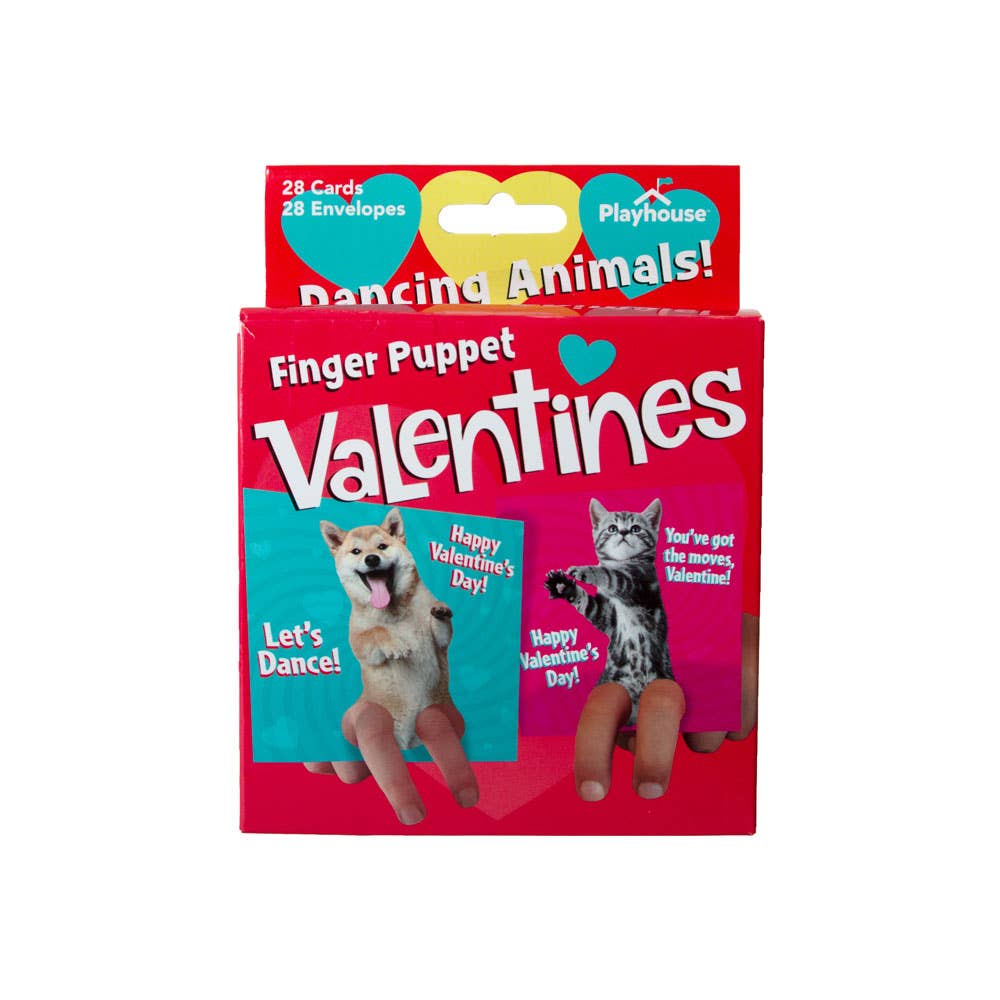 Paper House Productions - Dancing Animals Finger Puppet Valentines