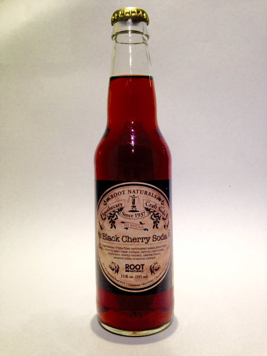 All Natural Apothecary Black Cherry Soda, Glass Bottles